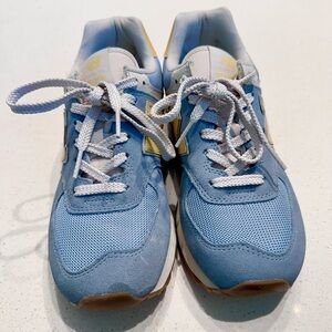 Women’s New Balance 574 Blue & Yellow Sneakers